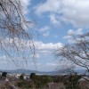 Tempelgelände und Kyoto bei guten Wetterbedingungen