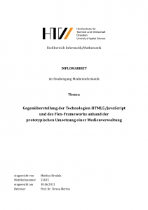 Deckblatt der Diplomarbeit